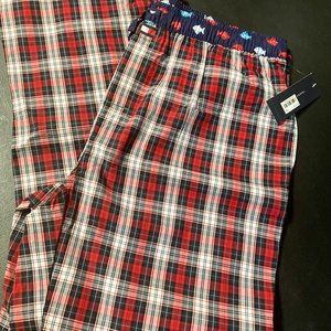 Tommy Hilfiger Men’s Pajama Pants, XL, Plaid/Fish - NWT!!